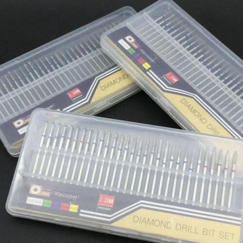 30PCS Diamond Nail Drill Bits Set Electric Drill Machine Manicure Pedicure Professional Nail Files Milling Cutters Gel Remover