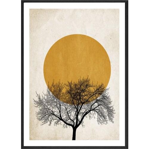 Nordic Winter Morning Sun Wall Art Canvas Painting Simple Posters and Prints Decor Picture For Girl Bedroom Modern Home Decor