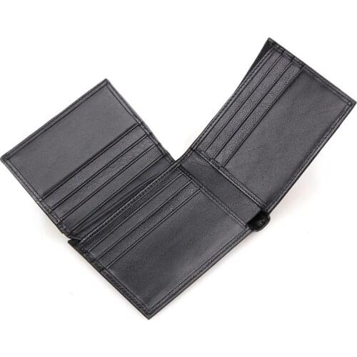 Luxury 100% Genuine Leather Wallet Fashion Short Bifold Men Wallet Casual Soild Men Real Leather Wallets With Coin Pocket Purses