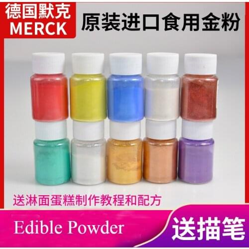 Edible silver powder Handmade chocolate fondant cake baking decoration Arts food grade powder edible 10g pearl pigment powder