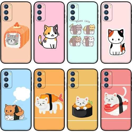 Japanese cat sushi phone case for oppo Reno 4 6 pro Puls Z Silicone case for oppo realme GT Q3 Q2 GTneo X7 X50 pro