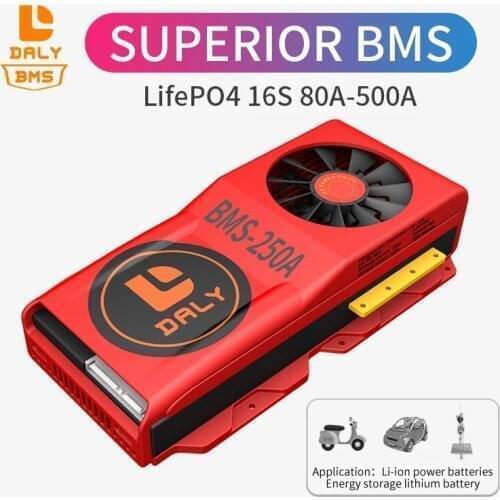 Daly 18650 3.2V LiFePO4 16S 48V 120A 150A 200A BMS battery Management System BMS 250A with high current