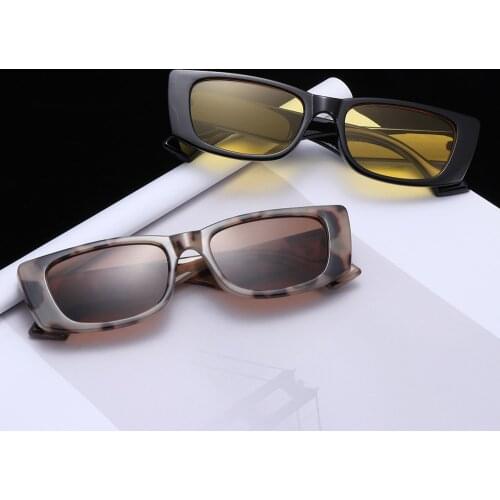 1 PC New UV400 Protection Sunglasses Retro Small Rectangle Popular Beach Travel Sun Glasses Fashion Shades Outdoor Eyewear