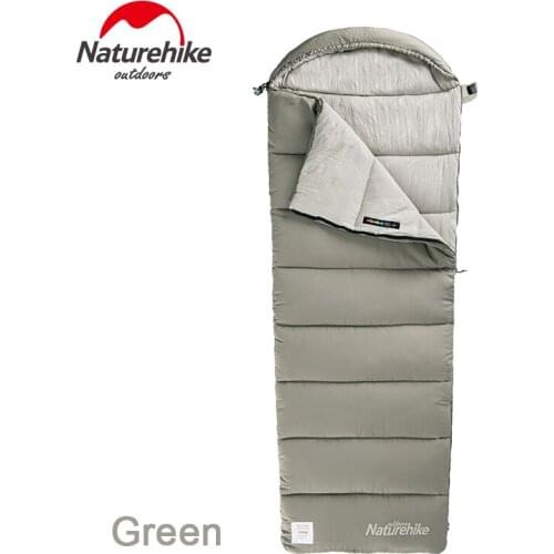 Naturehike Envelope Sleeping Bag Cotton Ultralight 2-Person Spliced Sleeping Bag With Hood Outdoor Camping Waterproof Portable