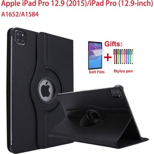 360 Degree Rotating Case For Apple iPad Pro 12.9 inch (2015) Leather Flip Tablet Stand Cover For iPad Pro 12.9-inch A1652 A1584