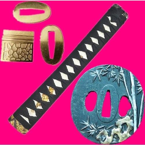High Quality Set Handle Guard Fittings For Japanese Sword Tachi Katana Wakizashi Tsuba Menuki Fuchi Kashira Habaki Seppa #003