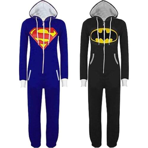 Adult Pajama Set Halloween Party Cosplay Costumes Superhero Unisex Onesie Men Women Bat Hoodie One Piece Sleepsuit Sleepwear