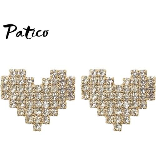 Authentic 925 Sterling Silver Heart Clear Cubic Zircon Stud Earrings for Women Anti-allergy Sterling Silver Jewelry