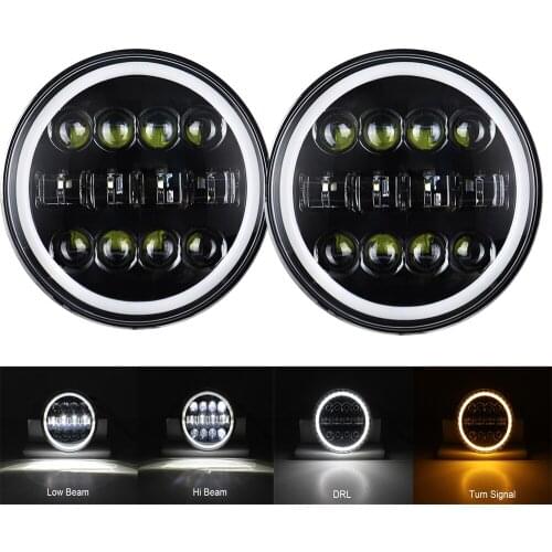 2pcs 7 INCH High Low LED Headlight 4x4 Pickup SUV Motorcycle LED Head Lamp For Pickup Motorcycle SUV ATV