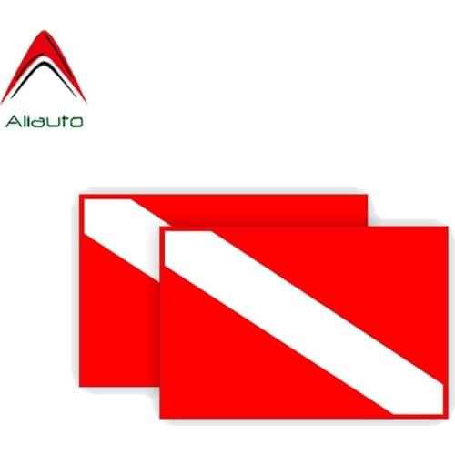 Aliauto 2 x Personality Scuba Diving Decal Gear Flag Stickers Automobiles & Motorcycles PVC Waterproof,11cm*7cm