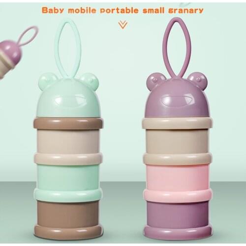 3 Grid Portable Milk Powder Formula Dispenser Container Storage Essential Cereal Boxes Toddle Baby Snacks Food Storage Box