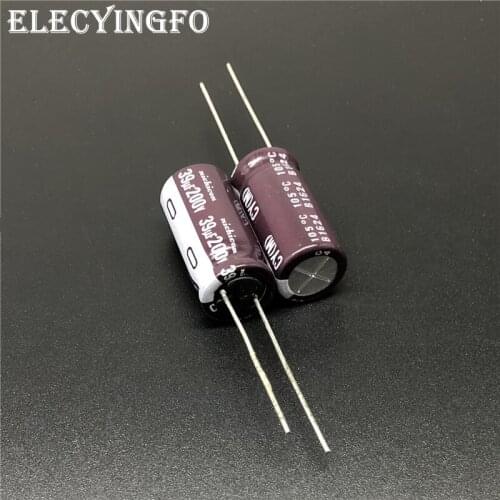 5Pcs/50Pcs 39uF 200V NICHICON CY Series 10x20mm High Ripple Current Long Life 200V39uF Aluminum Electrolytic capacitor