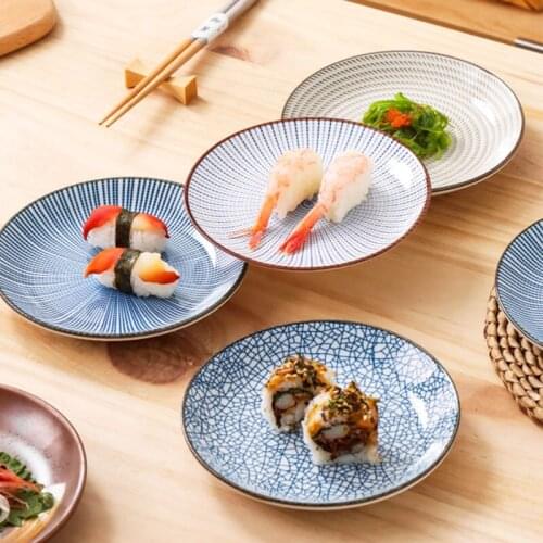 6 Inches Dinner Plate Ceramic Bone Dishes Dessert Tray Dinnerware Sushi Food Plate Kitchen Porcelain Dinner Plates Tableware