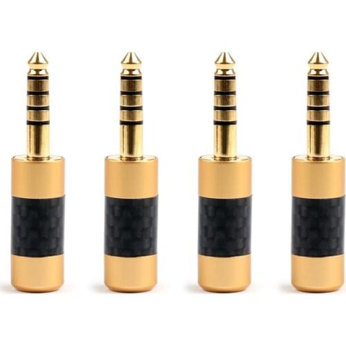 Areyourshop 4Pcs 4.4mm Headphone Plug Carbon Fiber Adapter For Sony PHA-2A TA-ZH1ES NW-WM1Z NW-WM1A AMP Player