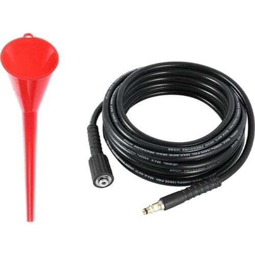 Car Fueling Gasoline Engine Oil Machinery Funnel Red with 15M Washer Hose Tube Water Pipe for Karcher K2 K3 K4 K5