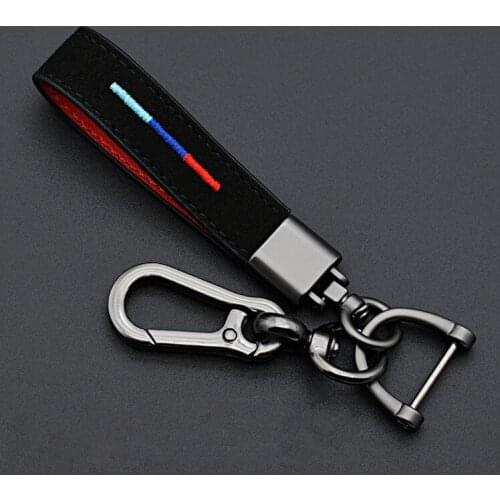 Car Accessories Hot Fashoinal Metal Leather Car Custom Keychain Suede Leather Keychain Metal Key Holder