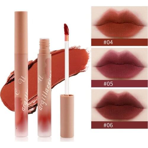 Velvet Liquid Foggy Surface Lip Glaze Waterproof Nonstick Cup Not-Fade Lipstick Wholesale Custom Lip Gloss Women Makeup Cosmetic