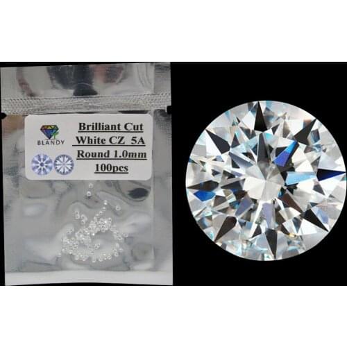 Free Shipping 1.0~12.0mm AAAAA Clear Color Loose Cubic Zirconia Hearts and Arrows Cut CZ Stone Synthetic Gems For Jewelry