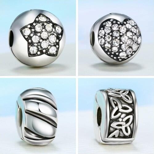 DIY large zircon inlaid beads, limit button, boutique zircon bead accessories, Pandola style beads