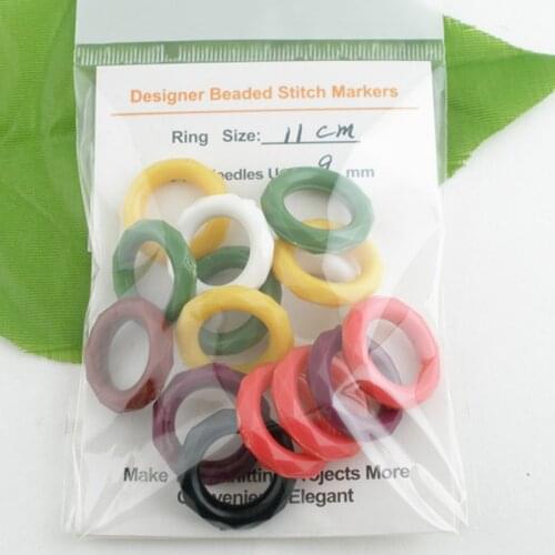 CCB Plastic Knitting Accessories Knitting Stitch Markers Crochet Lock Stitch Circle Ring Mixed Multicolor 11mm(3/8") Dia, 15 PCs