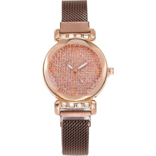 Ladies Watch Luxury Fashion Full With Rhinestones Women Alloy Magnet Watches Quartz Clocks reloj mujer montre femme Trend 2020