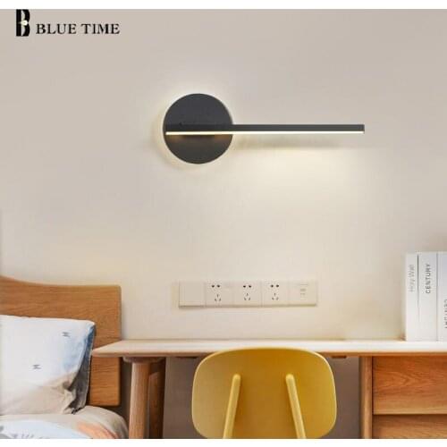 Black&White Modern Led Wall Lamp Bedside Light For Bedroom Living room Dining room Kitchen Study room Home Creative Wall Light