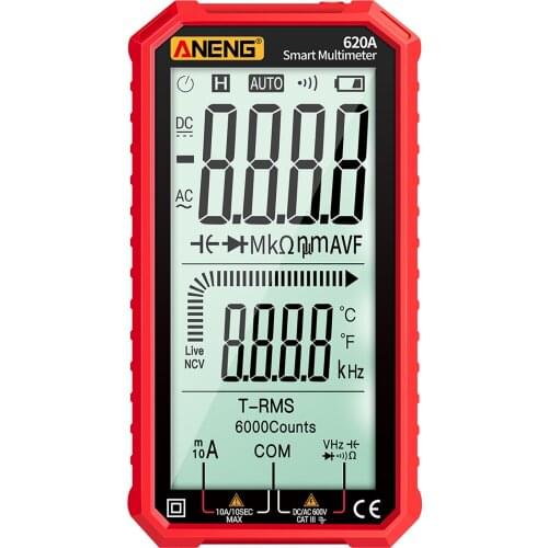 4.7-Inch LCD Display AC/DC Digital Multimeter Ultraportable True-RMS Multimeter Auto-Ranging Multi Tester NCV Tester
