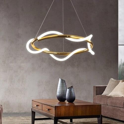 Casa lighting new minimalist lines living room chandelier designer dining room lights Net red lights creative bedroom