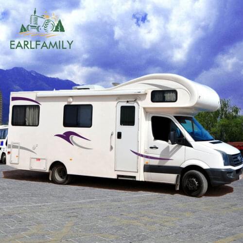 EARLFAMILY 2x Van Stripes Vinyl Graphics Car Stickers For Motorhome Horsebox Caravan Travel Trailer Camper Kit Vinyl Decals