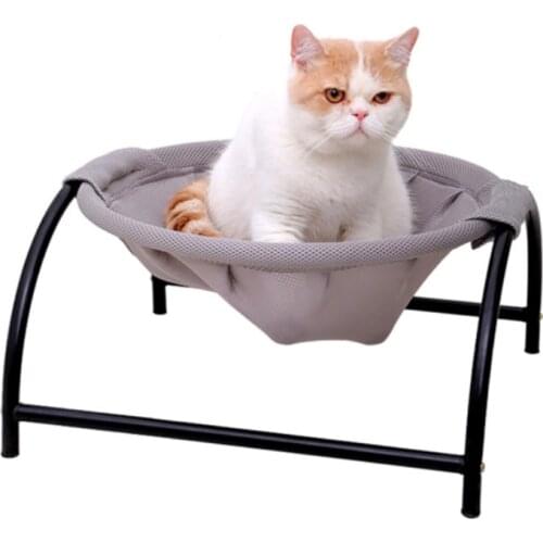 Summer Iron Frame Breathable Pet Hammock Cat And Dog Kennel Pad Hanging Removable And Washable Cat Hammock Overhead Net Bed