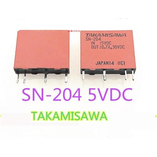 HOT 5VDC relay SN-204 SN204 5V TAKAMISAWA SN 204 5VDC 5V DC5V 4PIN