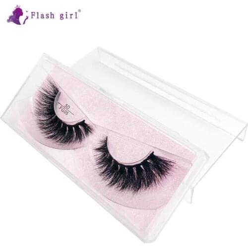 Hot Sale 1 Pair 5D Real Mink False Eyelashes Reusable Natural Thick Eye Lashes Popular Handmade Fake Eyelash Extension