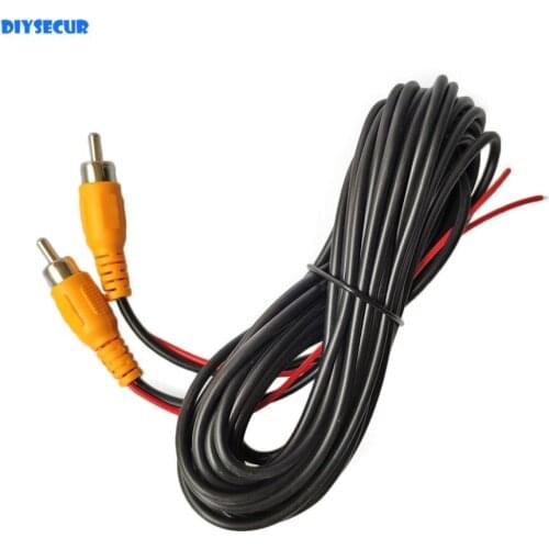 DIYSECUR 20 Meter AV RCA Cable / Extension Cable / Cord / Video Cable for Rear View Camera/Tester/ Video/ DVD/Car AMP /Amplifie