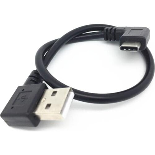 Short 25cm 90 Degree Angled USB Type C Cable Usb Type-c Cables for BlackBerry Keyone,BlackBerry DTEK60