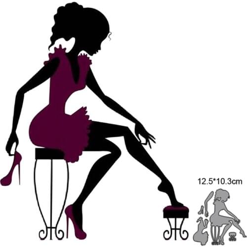 Cutting dies woman makeup metal cutting dies cut die mold decoration Scrapbook paper craft knife mould blade punch stencils dies