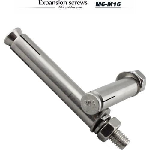 Stainless Marine Expansion Screw Bolt Anchor External Hexagon Built-in Sleeve Concrete Anchor Bolt 10pcs M6