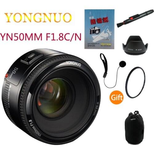 YONGNUO YN50mm YN50 F1.8 EF EOS 50MM AF MF Camera Lens For Canon Rebel T6 EOS 700D 750D 800D 5D Mark II IV 10D 1300D