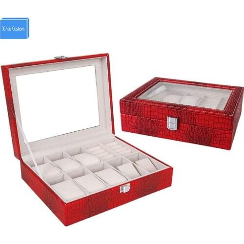 Wholesale Box for Jewelry/Watch/Bracelet/Ring Women/Men Leopard Leather Box Storage&Display Watches Hour Cases Gift Packaging