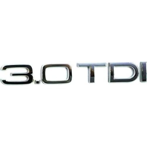 Plastic Chrome 3.0TDI Car Stickers Emblems Badges Emblemes Emblema