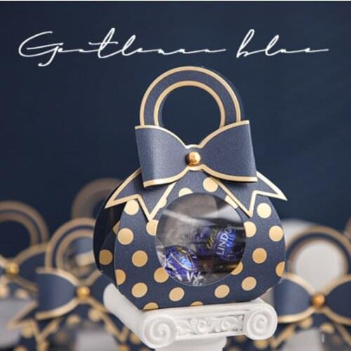 5Pcs Dot Style Gift Box Candy Dragee Box Sweet Chocolate Packaging Europe Baby Shower Birthday Party Wedding Gift Bags