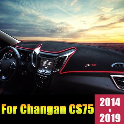 Car Dashboard Cover Mats Avoid Light Pads Anti-UV Case Carpets Accessories Fit For Changan CS75 2014 2015 2016 2017 2018 2019