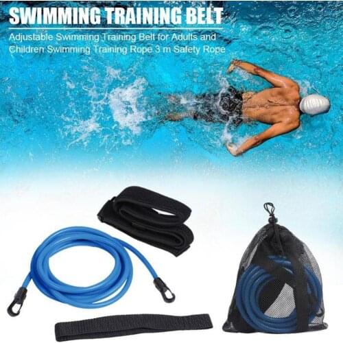 Adjustable Swim Training Resistance Elastic Belt Swim Training Belts Swim Bungee Cords Resistance Bands Swim Tether Stationary