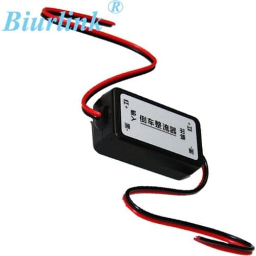Biurlink Car Power DC 12V Relay Capacitor Filter Rectifier Adapter for Car Rear Reversing View Back Up Camera