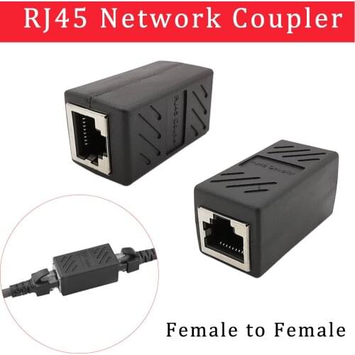 1Pcs RJ45 Female to Female Socket Network Cable Connector Coupler Extender RJ45 Modular Ethernet Cable Extension Converter