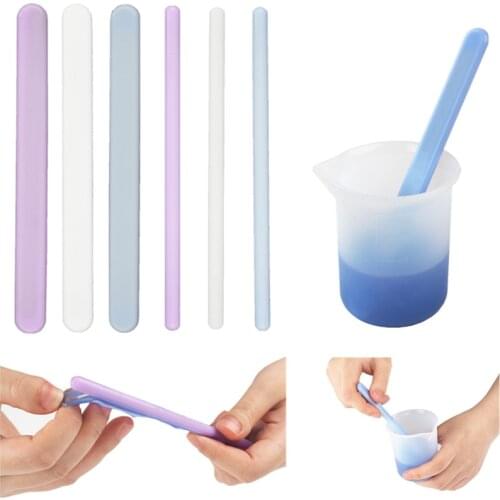 DIY Resin Crystal Silicone Mirror Mixing Rod Handmade Tools Material For Resin Mold Round Mixing Rod