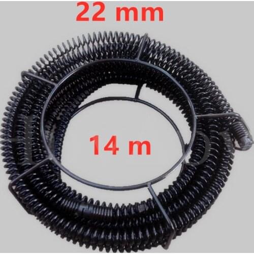 Diameter 22 mm Type 150 Pipe Dredging Machine Spring Flexible Shaft Steel Wire Pipe Soft Whip Length 14 Meters