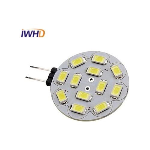 IWHD 10pcs/lot G4 LED 12v Bulb 2W 200LM LED Bulb SMD5730 LED Bi-pin Light 3000K/6000K Clear/Milky Cover High Bright Spotlight