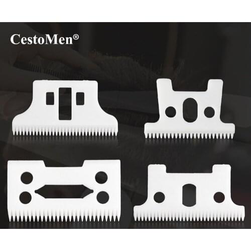 CestoMen 2-Hole Ceramic Blade Hair Trimmer Replacement Ceramic Clipper Blades For Wahl Clipper Trimmer Senior Cordless Andis D8