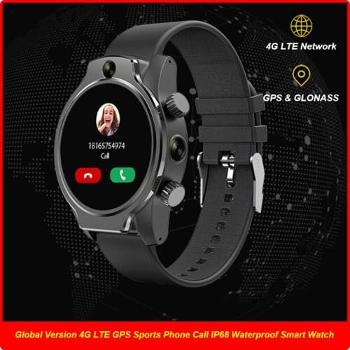 2021 New 1.69'' Touch Screen 4G Android Smart Watch 3GB+32G Dual 8MP Camera Big Battery GPS Face ID IP68 Waterproof Smartwatch