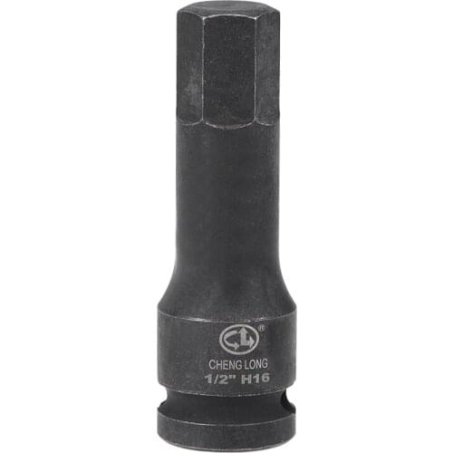 Uxcell 1/2-Inch Drive x 16mm Impact Hex Bit Socket, Metric 3" Length, Cr-Mo